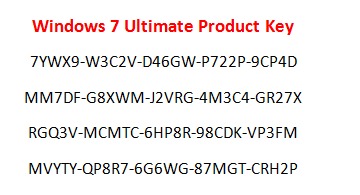 Genuine Windows 7 Ultimate Product Key Generator Free
